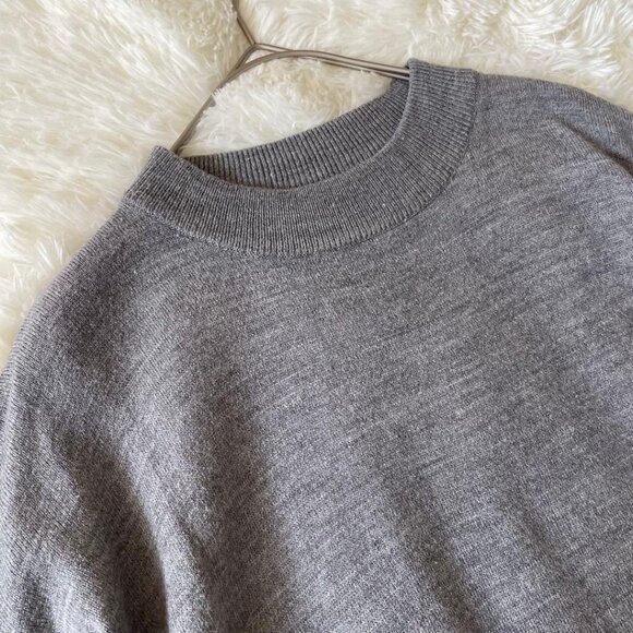 Loworn Mock Neck Mid-Length Knit Dress M Gray - Picture 2 of 6